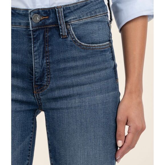 KUT from the Kloth Natalie High Rise Bootcut Medium Wash Jean Classic Denim Blue - Picture 2 of 9